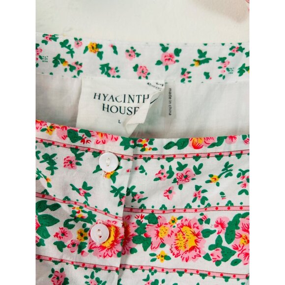 Tuckernuck by Hyacinth House Sz L Floral Lupine Bow Square Neck Midi Dress - Picture 10 of 16